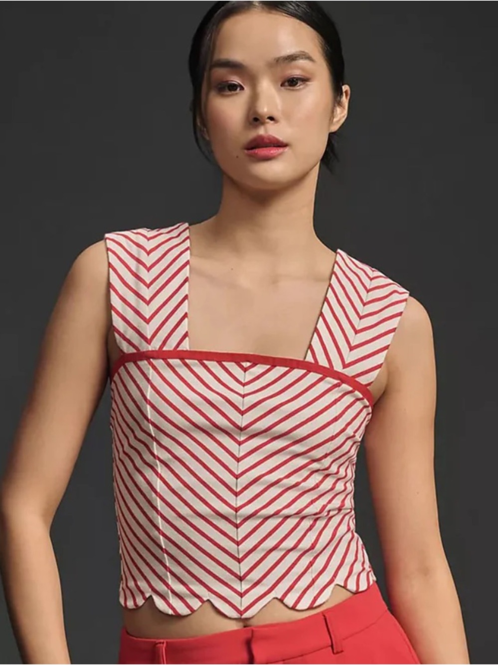 Anthropologie “Maeve” Square Neck Cropped Top